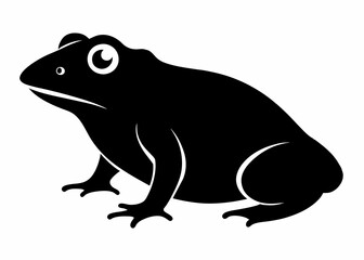 Vector illustration of toad silhouette 
