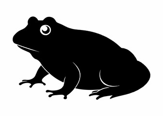 Vector illustration of toad silhouette 