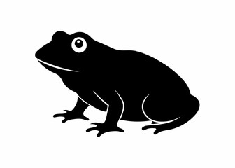 Vector illustration of toad silhouette 