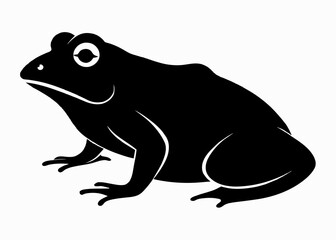 Vector illustration of toad silhouette 