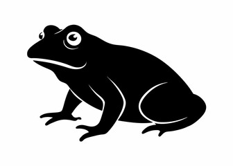 Vector illustration of toad silhouette 
