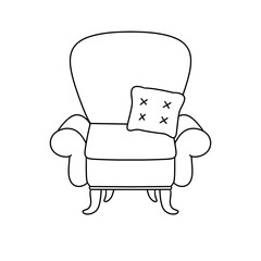 A chair with a pillow on it