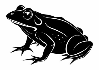 Vector illustration of toad silhouette 