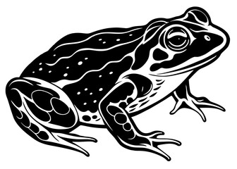 Vector illustration of toad silhouette 