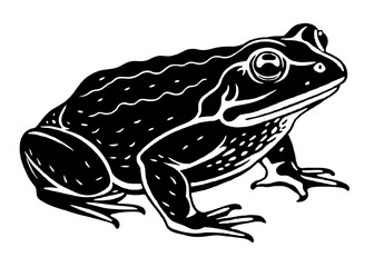 Vector illustration of toad silhouette 