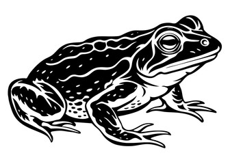 Vector illustration of toad silhouette 