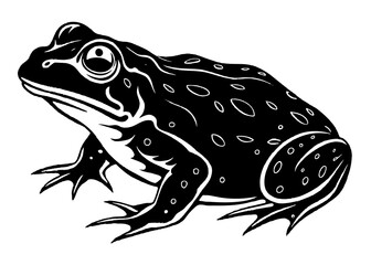Vector illustration of toad silhouette 