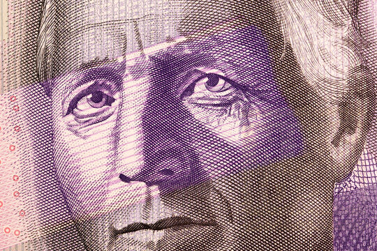 Andrej Hlinka a closeup portrait from Slovak money