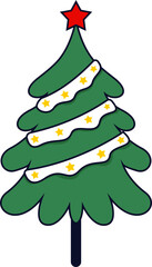 Christmas Tree Illustration Element