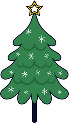 Christmas Tree Illustration Element