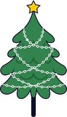 Christmas Tree Illustration Element