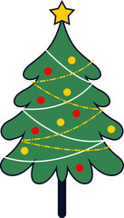 Christmas Tree Illustration Element