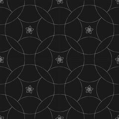 seamless botanical pattern of painted oriental motifs 