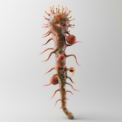 Obraz premium 3D Illustration of Cryptosporidium Parasite in Microscopic
