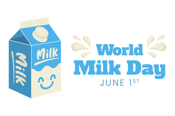 World Milk Day Poster, Banner, Background