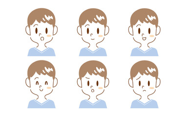 男性看護師さんの表情6点セット