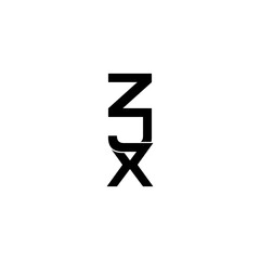 zjx typography letter monogram logo design