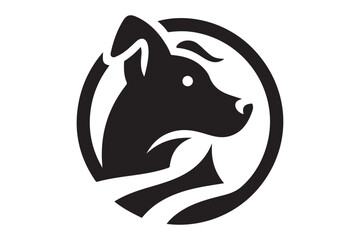 Dog silhouette vector illustration