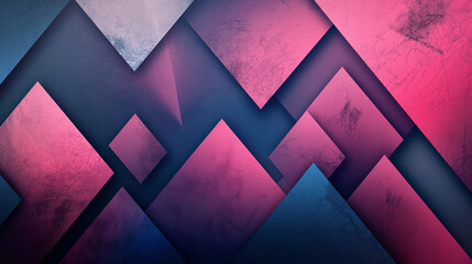 Abstract geometric background with pink and blue triangles