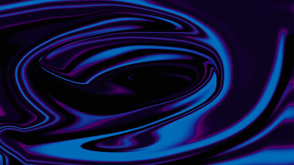 Blue wave background with spread liquify flow for design. Dark blue liquify background. 