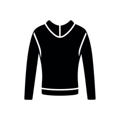 a modern and stylish jumper  mockup vector silhouette
