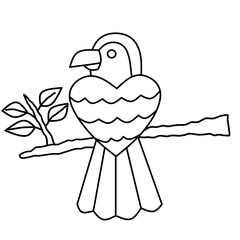 Cute parrots sketch
