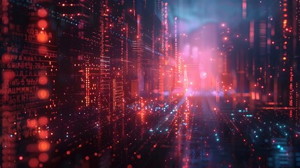 Obraz premium Cinematic Data Science with Dramatic Lighting and Moody Color Grading