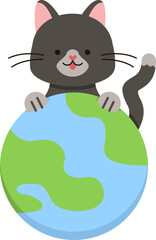Cat International Day Illustration Element