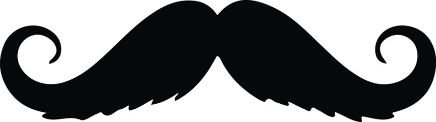 Fototapeta premium Mustache icon vector illustration, fathers day mustache