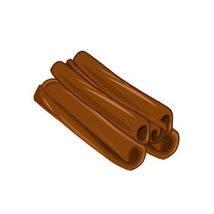 Vector art illustration of natural herbs and spices Cinnamon, hand drawn illustration of cinnamon