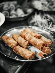 Assorted dishes and snacks on a plate