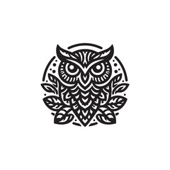 Owl logo vector illustration