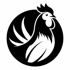 Elegant Chicken Rooster Logo Silhouette: Unique Designs for Branding