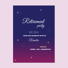 Happy retirement party invitation
