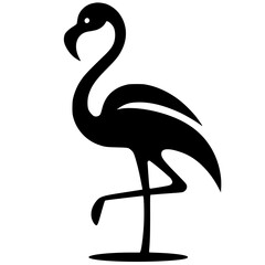 Flamingo bird logo silhouette