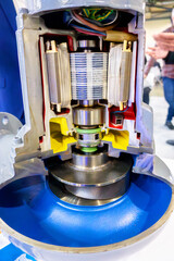 Internal structure of an electric pump for wells.