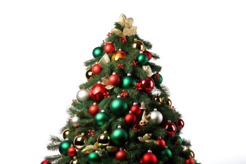 A festive holiday decoration with many colorful ornaments