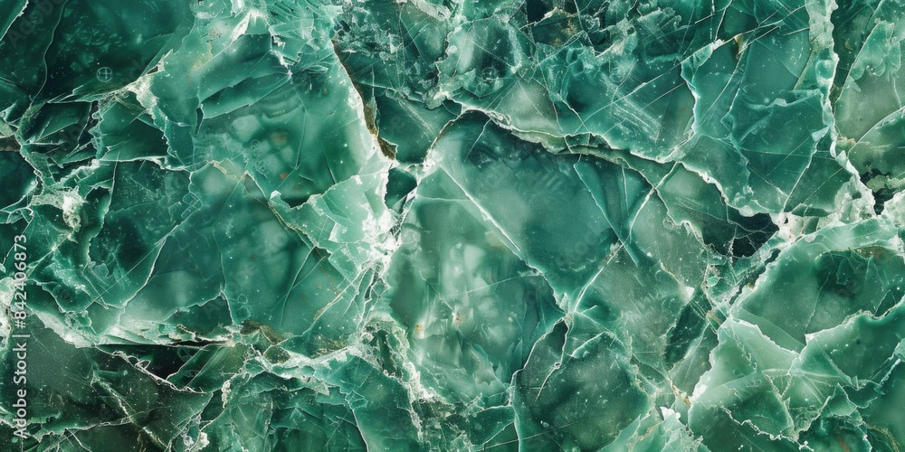 Poster close-up view of a green marble surface with subtle texture and color variation