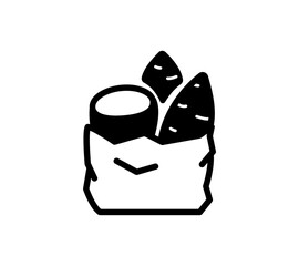 シンプルな焼きイモのイラスト
