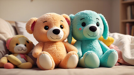 Basking in the laughter and love shared with cuddly plush pals, as they become cherished companions in the adventures of childhood, Generative AI