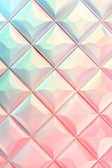 Light blue pink rhombus background. 3d gradient mosaic textured background