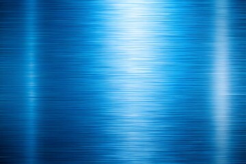 A Gleaming Brushed Blue Metallic Steel Surface