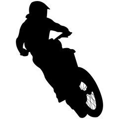 Collection of motocross silhouettes in different positions.Motocross Rider Silhouette.vector illustration silhouettes of motorcycle jumping - set of motocross freestyle jump isolated