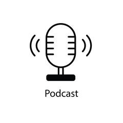 Podcast vector icon