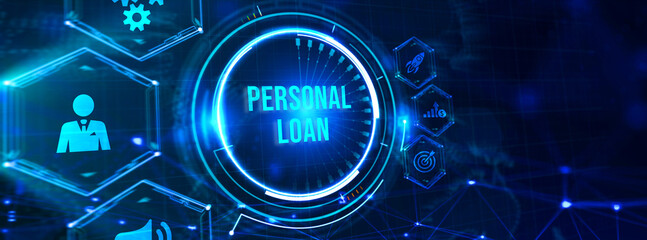Business, Technology, Internet and network concept. Loan personal finance. 3d illustration