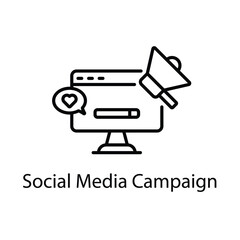 Social Media Campaign vector icon