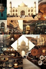  A collage of famous marketplaces and souks
