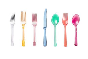 The Symphony of Cutlery on White or PNG Transparent Background.
