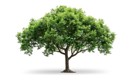 big tree isolated on white background celtis sinensis hackberry tree : Generative AI
