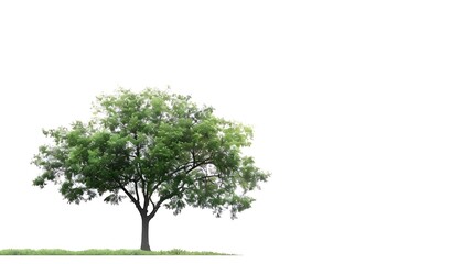 Obraz premium Isolated green tree on white background Trees isolated on white background tropical trees isolated used for design advertising and architecture : Generative AI